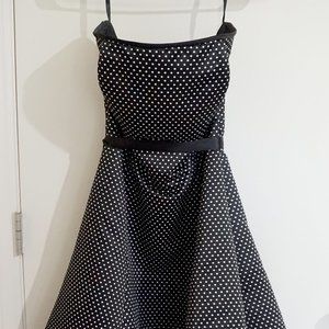 Retro Polka Dot Strapless Cocktail Dress